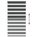 Miniatyrbillede 5 af 11: vidaXL zebragardin sort 85x100 cm stofbredde 80,9 cm polyester