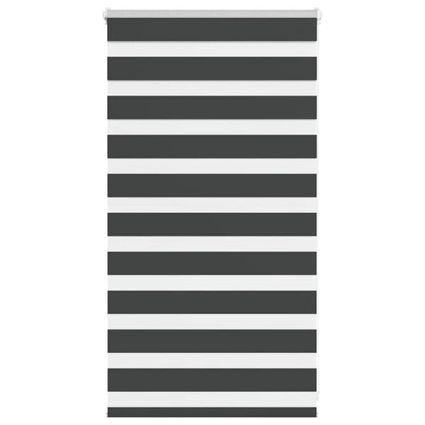 vidaXL Rullgardin zebra svart 80x100 cm tyg bredd 75,9 cm polyester