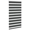 Miniatyrbillede 3 af 11: vidaXL zebragardin sort 80x100 cm stofbredde 75,9 cm polyester