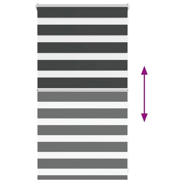 vidaXL zebragardin sort 80x100 cm stofbredde 75,9 cm polyester