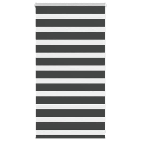 vidaXL Rullgardin zebra svart 90x100 cm tyg bredd 85,9 cm polyester