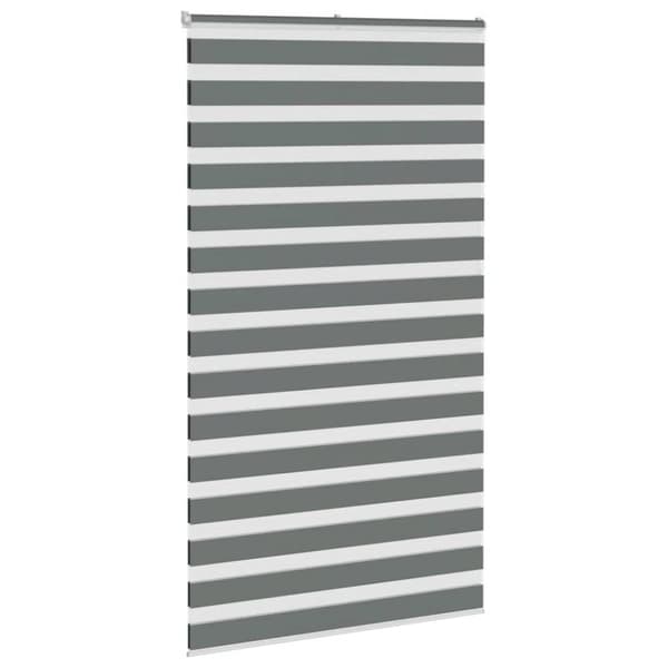 vidaXL Sebragardin mørkegrå 125x230 cm stoff bredde 120,9 cm polyester