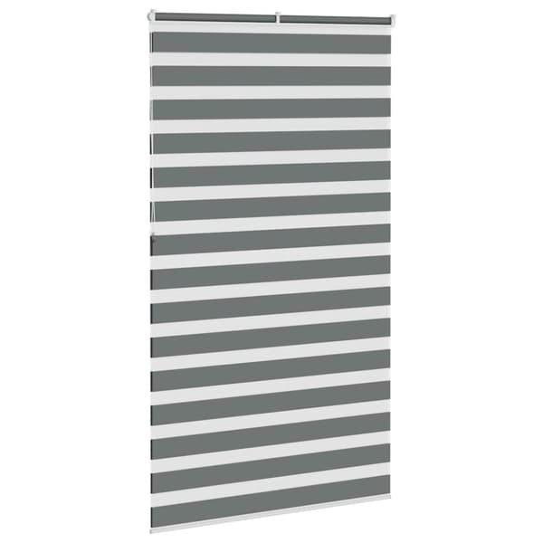 vidaXL Sebragardin mørkegrå 125x230 cm stoff bredde 120,9 cm polyester