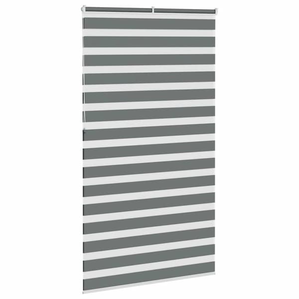 vidaXL Sebragardin mørkegrå 135x230 cm stoff bredde 130,9 cm polyester