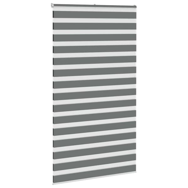 vidaXL Sebragardin mørkegrå 130x230 cm stoff bredde 125,9 cm polyester