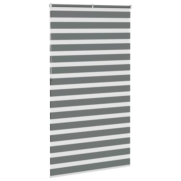 vidaXL Sebragardin mørkegrå 130x230 cm stoff bredde 125,9 cm polyester