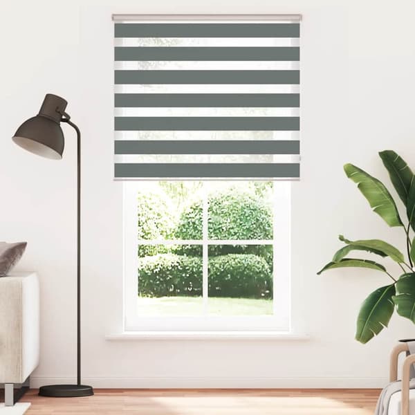 vidaXL Sebragardin mørkegrå 130x230 cm stoff bredde 125,9 cm polyester