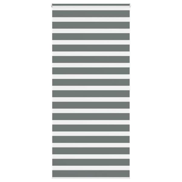 vidaXL Rullgardin zebra mörkgrå 100x200 cm tyg bredd 95,9 cm polyester
