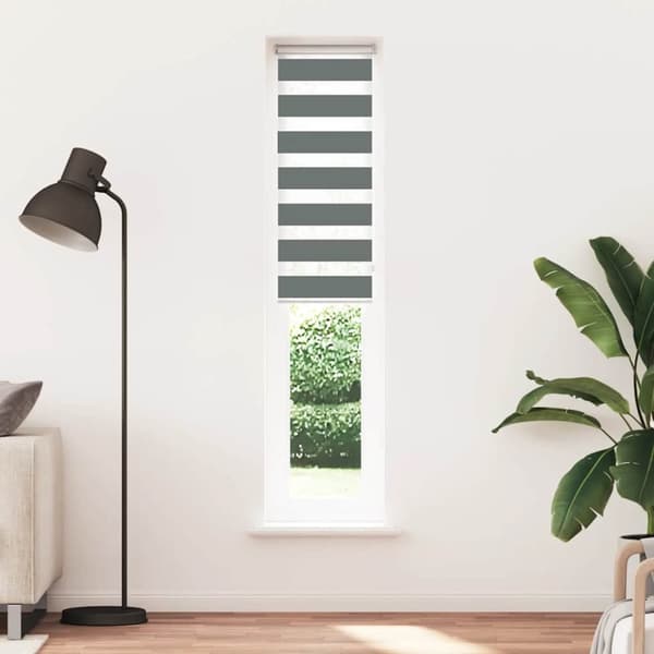 vidaXL zebragardin mørkegrå 40x230 cm stofbredde 35,9 cm polyester