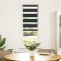 Miniatyrbild 2 av 11: vidaXL Rullgardin zebra svart 45x100 cm tyg bredd 40,9 cm polyester