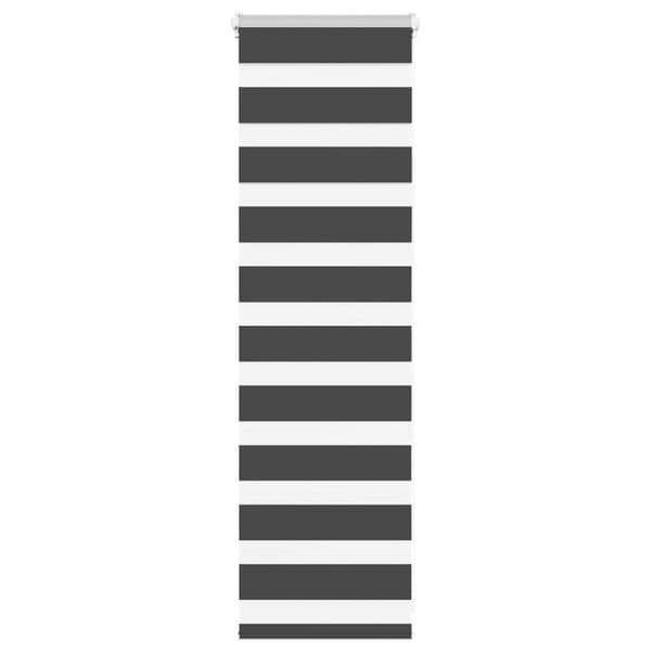 vidaXL Rullgardin zebra svart 45x100 cm tyg bredd 40,9 cm polyester