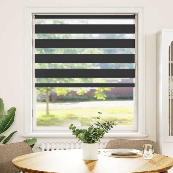 vidaXL Sebragardin svart 110x100 cm stoff bredde 105,9 cm polyester
