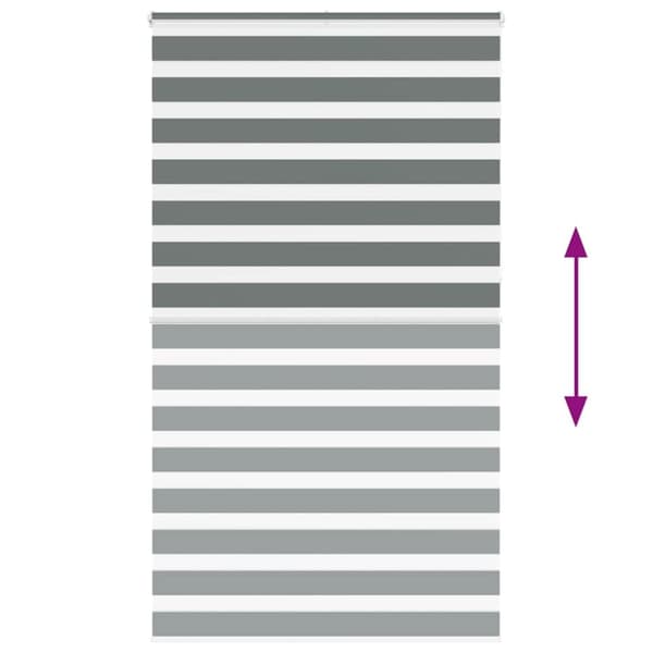vidaXL zebragardin mørkegrå 125x230 cm stofbredde 120,9 cm polyester