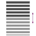 Miniatyrbillede 5 af 11: vidaXL zebragardin sort 115x100 cm stofbredde 110,9 cm polyester