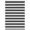 Miniatyrbillede 1 af 11: vidaXL zebragardin sort 115x100 cm stofbredde 110,9 cm polyester