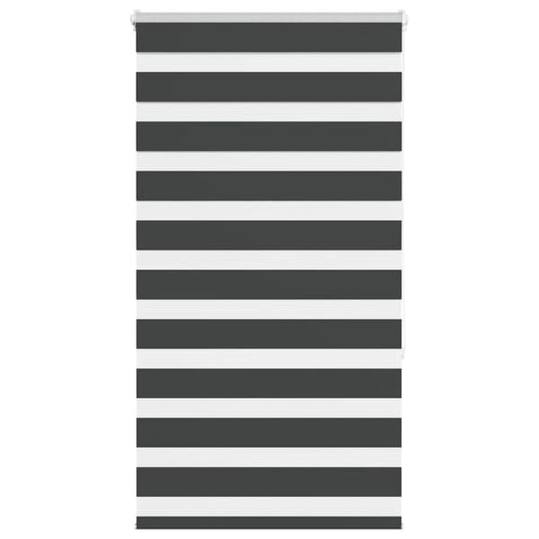 vidaXL Rullgardin zebra svart 70x150 cm tyg bredd 65,9 cm polyester