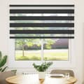Miniatyrbillede 2 af 11: vidaXL zebragardin sort 145x150 cm stofbredde 140,9 cm polyester