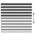 Miniatyrbild 5 av 11: vidaXL Rullgardin zebra svart 160x100 cm tyg bredd 155,9cm polyester
