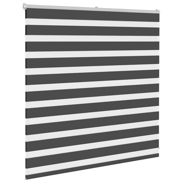 vidaXL Rullgardin zebra svart 140x100 cm tyg bredd 135,9cm polyester