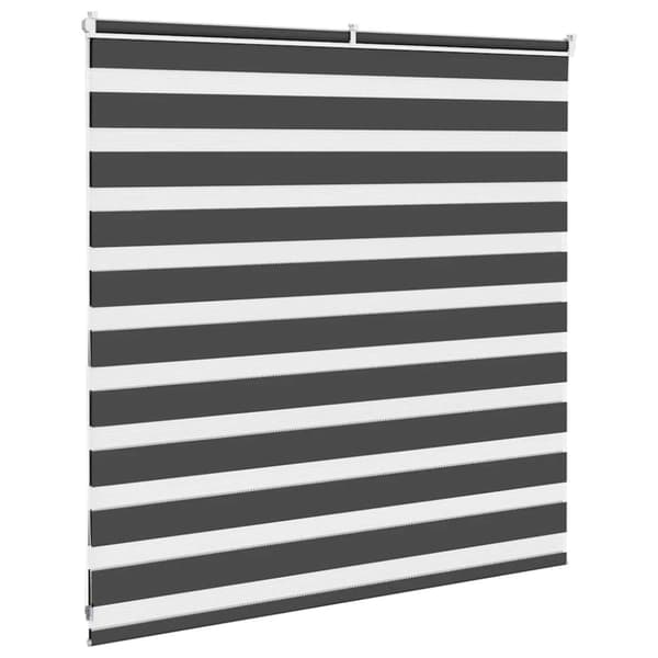 vidaXL Rullgardin zebra svart 140x100 cm tyg bredd 135,9cm polyester