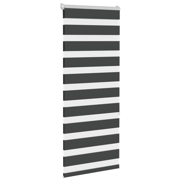 vidaXL Rullgardin zebra svart 65x150 cm tyg bredd 60,9 cm polyester