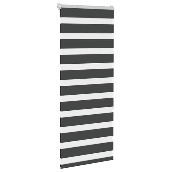 vidaXL zebragardin sort 55x150 cm stofbredde 50,9 cm polyester