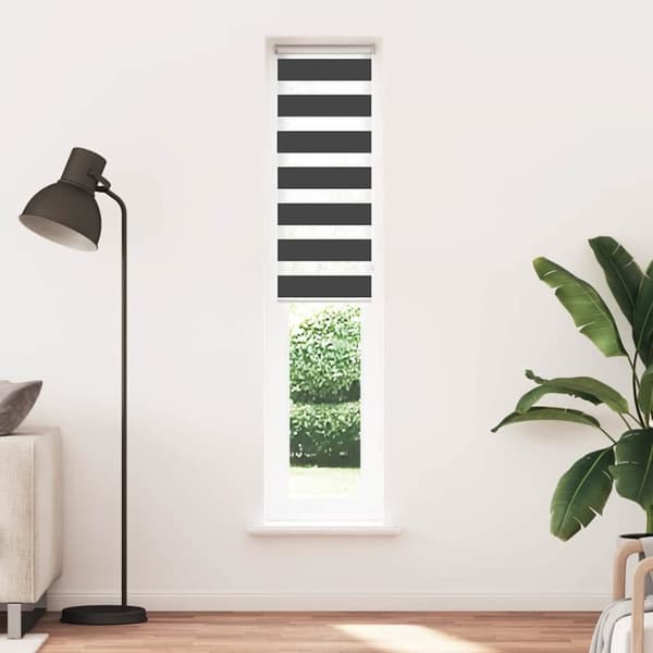vidaXL zebragardin sort 40x200 cm stofbredde 35,9 cm polyester