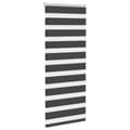 Miniatyrbild 3 av 11: vidaXL Rullgardin zebra svart 60x150 cm tyg bredd 55,9 cm polyester