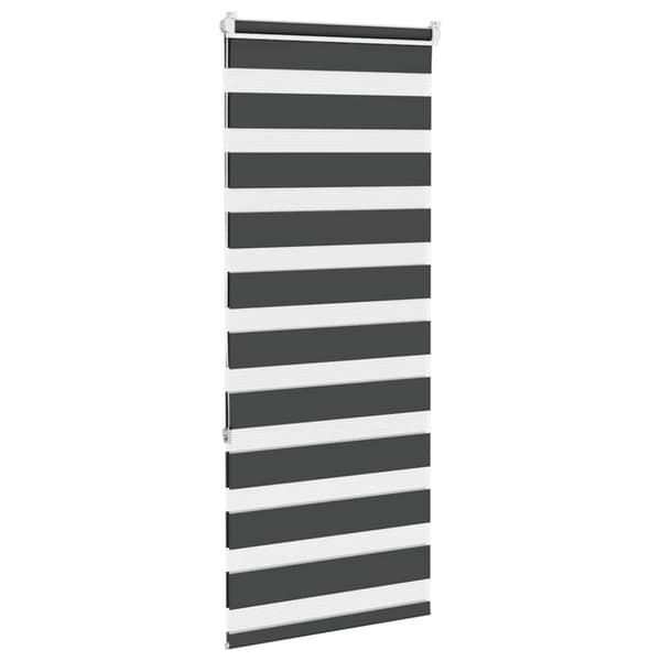 vidaXL Rullgardin zebra svart 60x150 cm tyg bredd 55,9 cm polyester