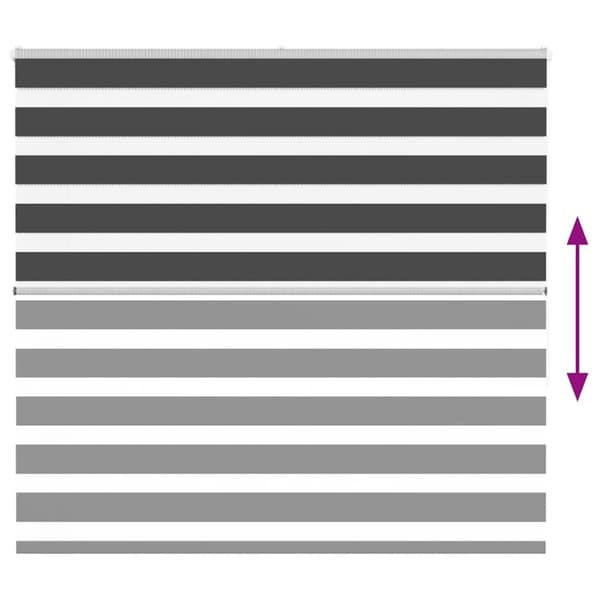 vidaXL zebragardin sort 155x150 cm stofbredde 150,9 cm polyester