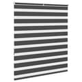 Miniatyrbild 4 av 11: vidaXL Rullgardin zebra svart 135x150 cm tyg bredd 130,9cm polyester