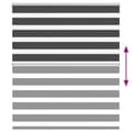 Miniatyrbild 5 av 11: vidaXL Rullgardin zebra svart 135x150 cm tyg bredd 130,9cm polyester