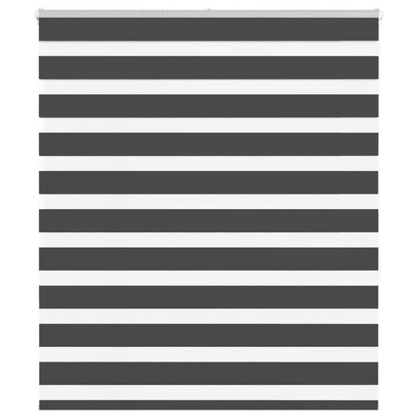 vidaXL Rullgardin zebra svart 135x150 cm tyg bredd 130,9cm polyester