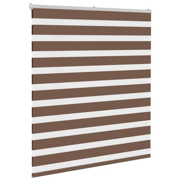 vidaXL Rullgardin zebra brun 135x100 cm tyg bredd 130,9 cm polyester