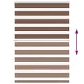Miniatyrbillede 5 af 11: vidaXL zebragardin brun 95x100 cm stofbredde 90,9 cm polyester