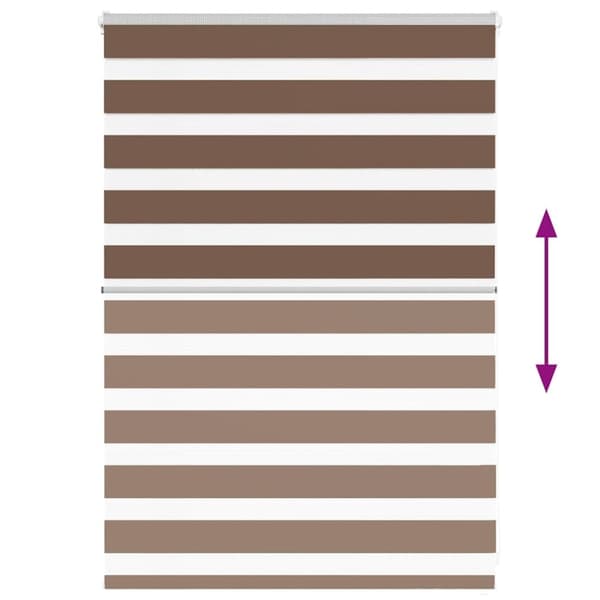 vidaXL zebragardin brun 95x100 cm stofbredde 90,9 cm polyester