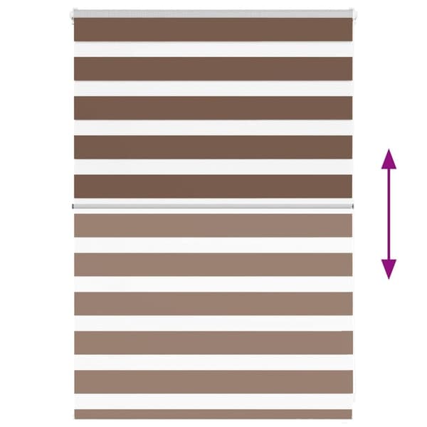 vidaXL zebragardin brun 105x100 cm stofbredde 100,9 cm polyester