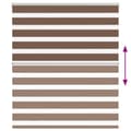 Miniatyrbillede 5 af 11: vidaXL zebragardin brun 135x100 cm stofbredde 130,9 cm polyester