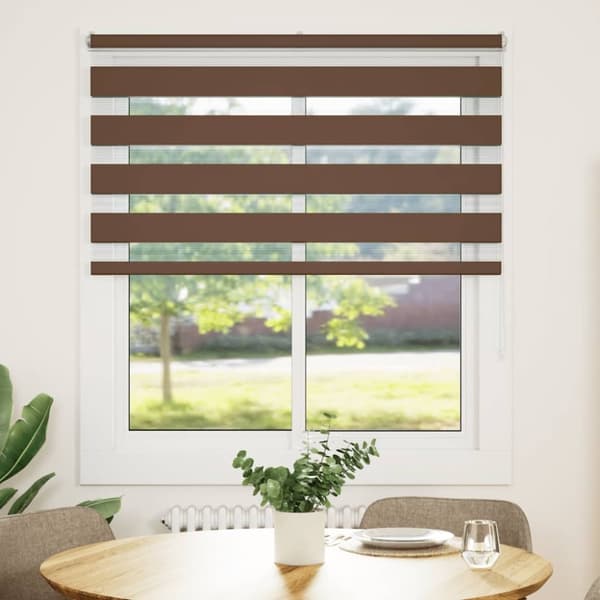 vidaXL zebragardin brun 135x100 cm stofbredde 130,9 cm polyester