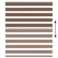 Miniatyrbillede 5 af 11: vidaXL zebragardin brun 130x100 cm stofbredde 125,9 cm polyester