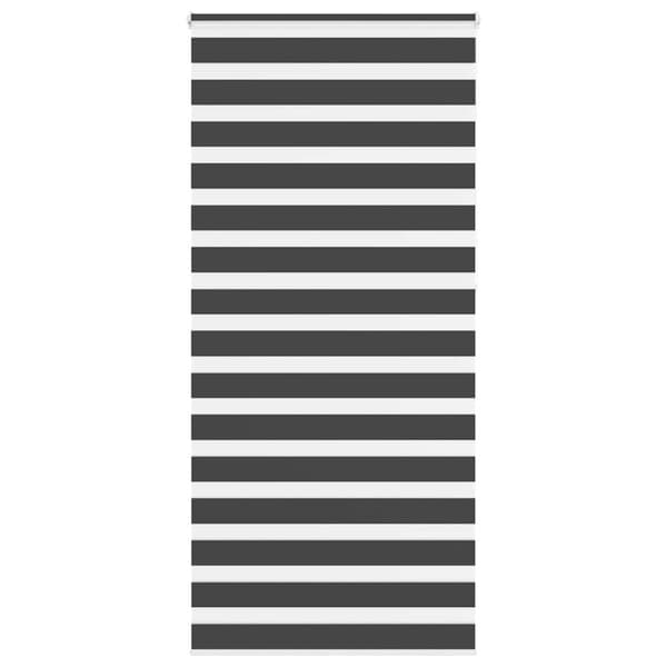 vidaXL Rullgardin zebra svart 100x230 cm tyg bredd 95,9 cm polyester