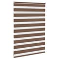 Miniatyrbillede 4 af 11: vidaXL zebragardin brun 100x100 cm stofbredde 95,9 cm polyester