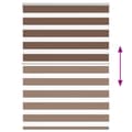 Miniatyrbillede 5 af 11: vidaXL zebragardin brun 100x100 cm stofbredde 95,9 cm polyester