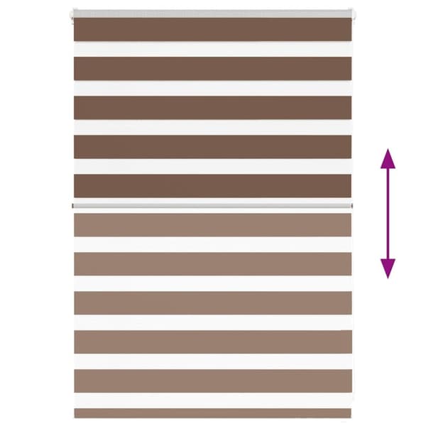 vidaXL zebragardin brun 100x100 cm stofbredde 95,9 cm polyester