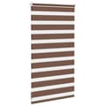 Miniatyrbillede 4 af 11: vidaXL zebragardin brun 85x100 cm stofbredde 80,9 cm polyester