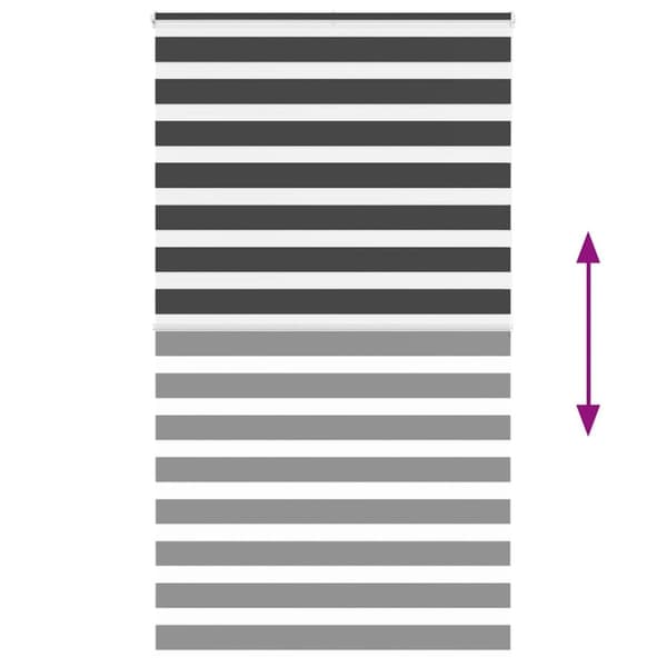 vidaXL zebragardin sort 135x200 cm stofbredde 130,9 cm polyester