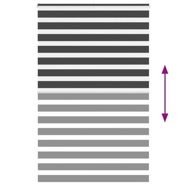 vidaXL zebragardin sort 140x230 cm stofbredde 135,9 cm polyester