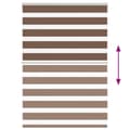 Miniatyrbild 5 av 11: vidaXL Rullgardin zebra brun 100x100 cm tyg bredd 95,9 cm polyester