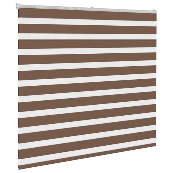 vidaXL Rullgardin zebra brun 155x100 cm tyg bredd 150,9 cm polyester