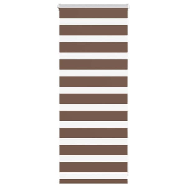 vidaXL Rullgardin zebra brun 55x100 cm tyg bredd 50,9 cm polyester